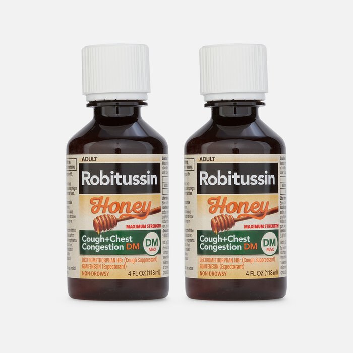 Robitussin Honey Maximum Strength Cough & Chest Congestion DM, 4 fl oz. (2-Pack), , large