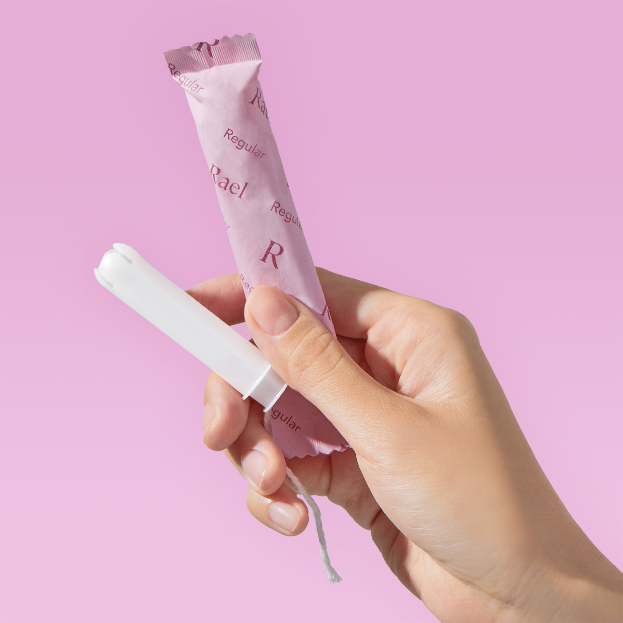Rael Organic Cotton Core Tampons with Plant Based Compact Applicators - Regular, 18 ct., , large