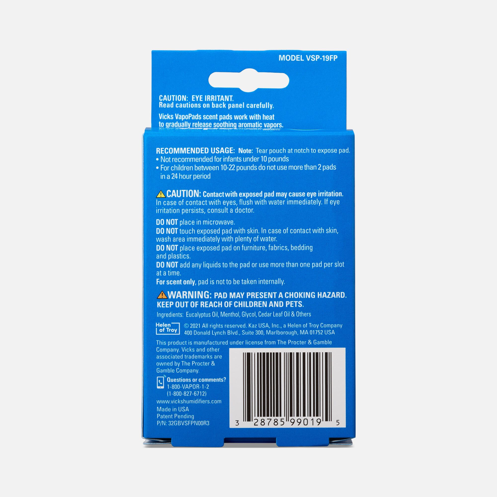 Vicks Soothing Menthol Vapors Vapopads, 12 Scent Pads, , large