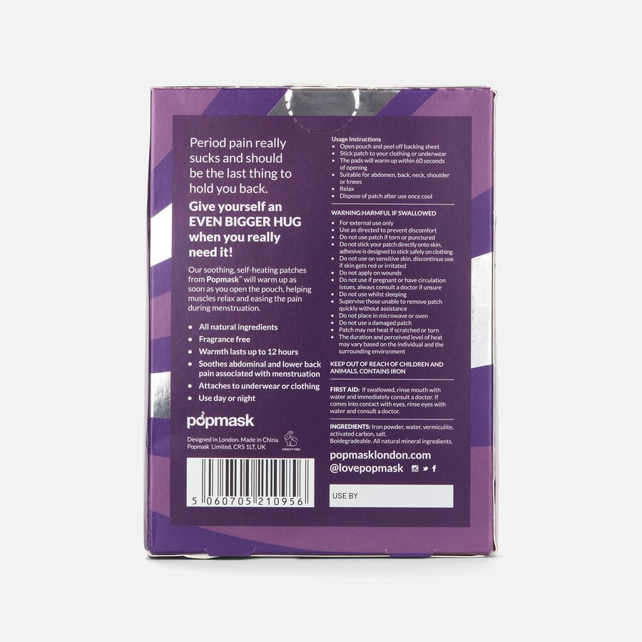 POPMASK Even Bigger Hug Self-Heating Patches, 3 ct., , large image number 1