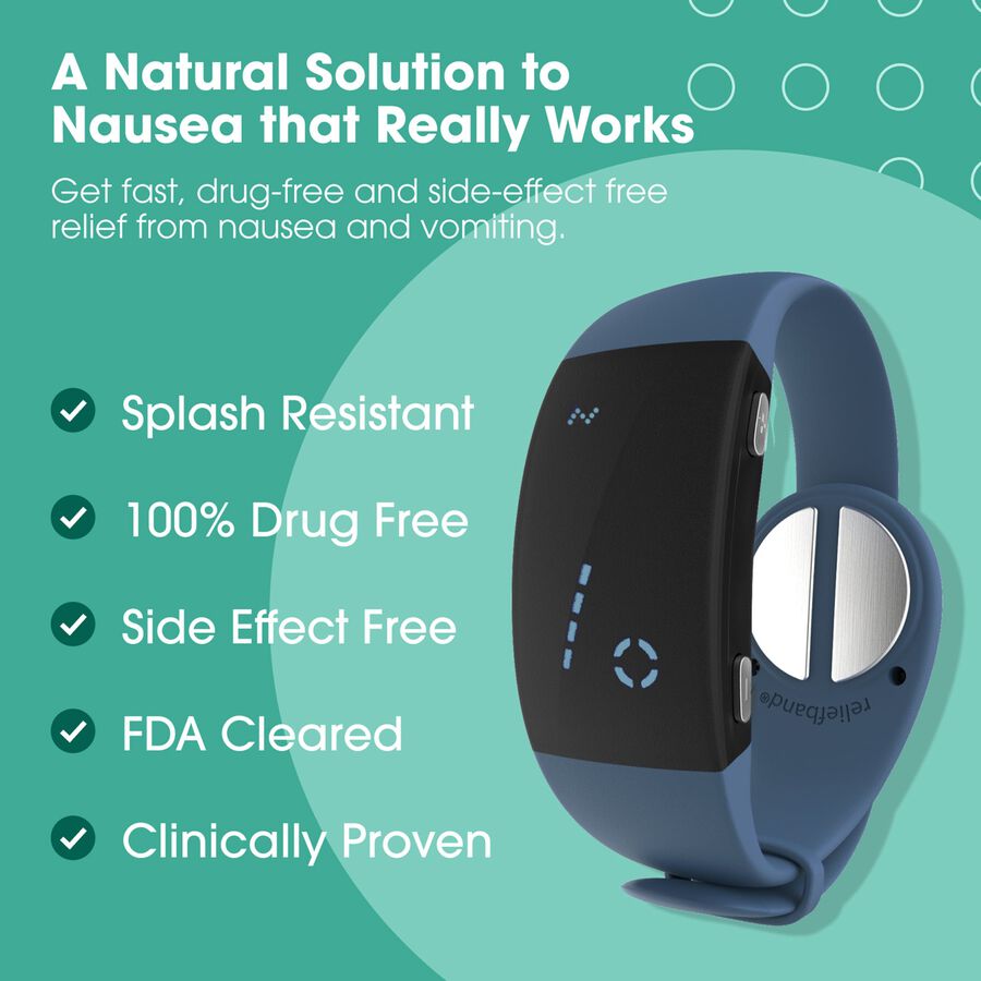 Reliefband Premier for Nausea Relief, Denim Blue, Denim Blue, large image number 1