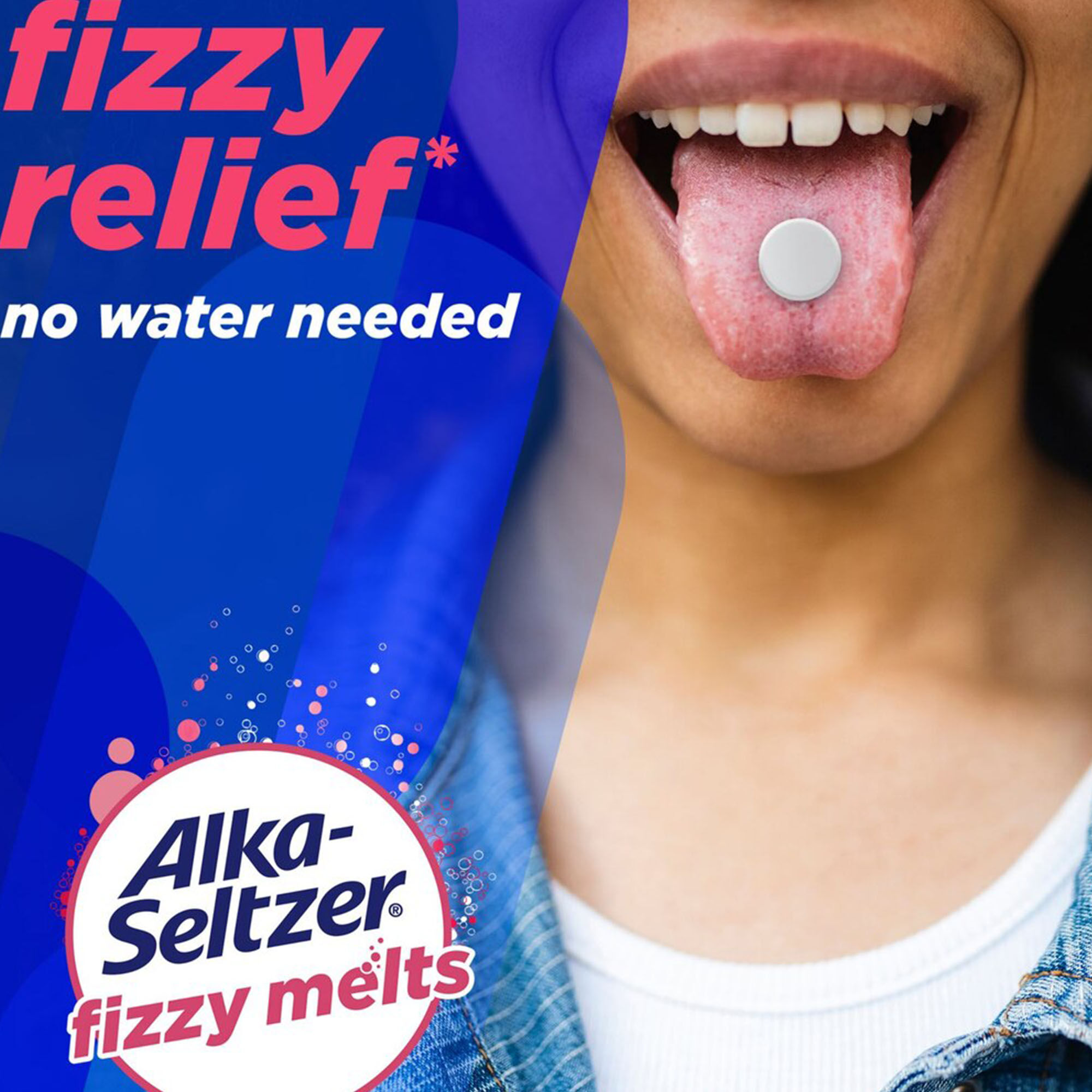 Alka-Seltzer® Fizzy Melts Upset Stomach Relief, Mixed Berry, 16 ct., , large