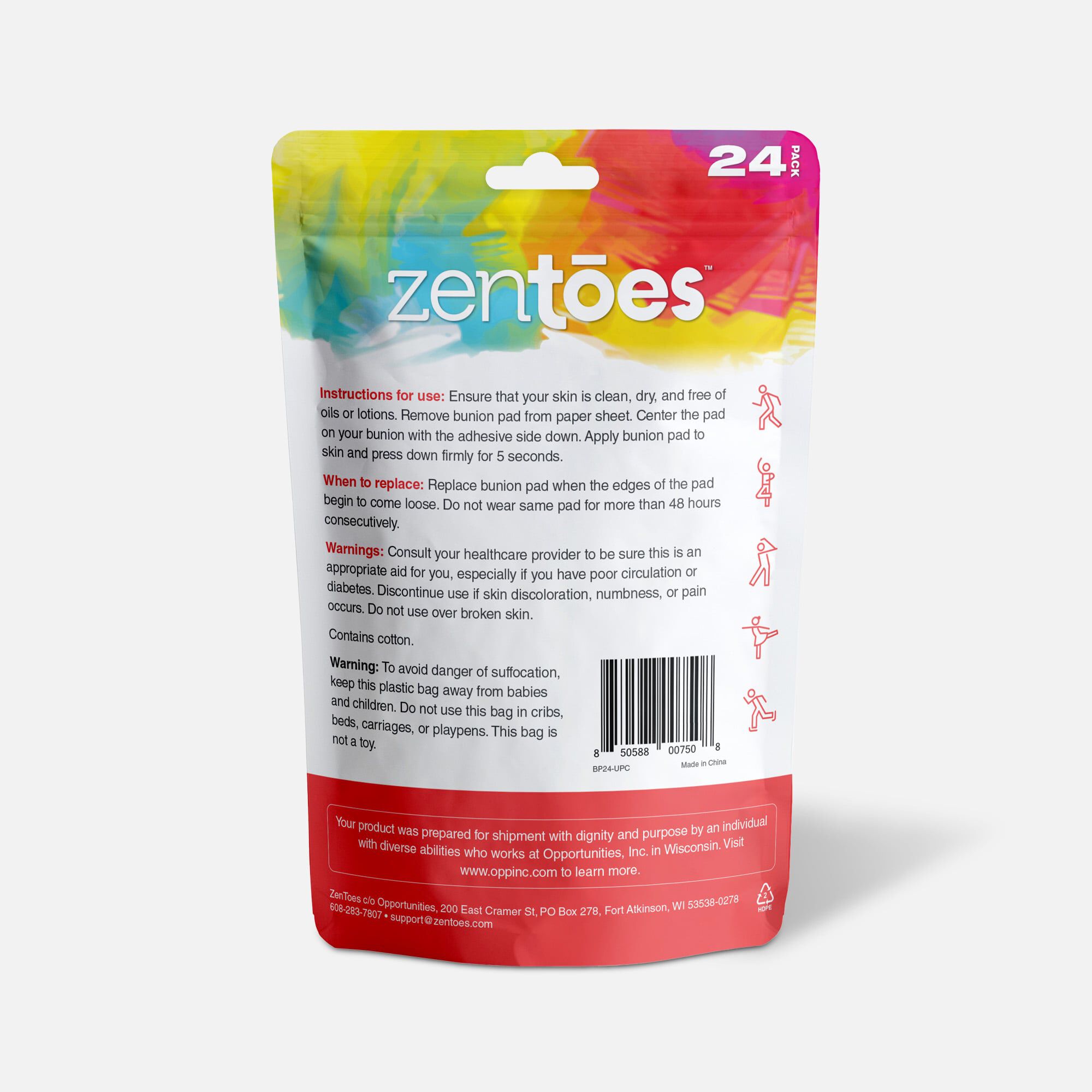 ZenToes Bunion Cushions - 24-Pack, , large