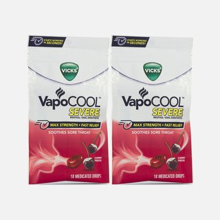 Vicks VapoCool Drops Severe Cherry, 18 ct. (2-Pack)