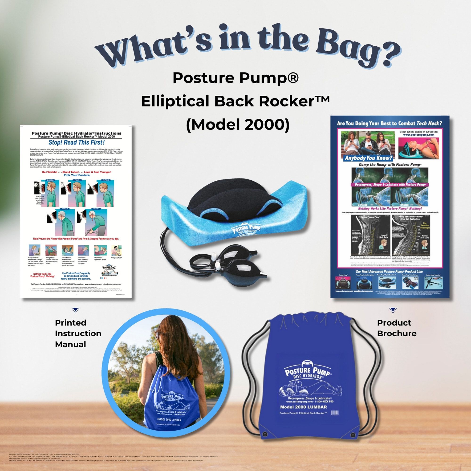 Posture Pump® Back Pump® Elliptical Back Rocker™, Model 2000, , large