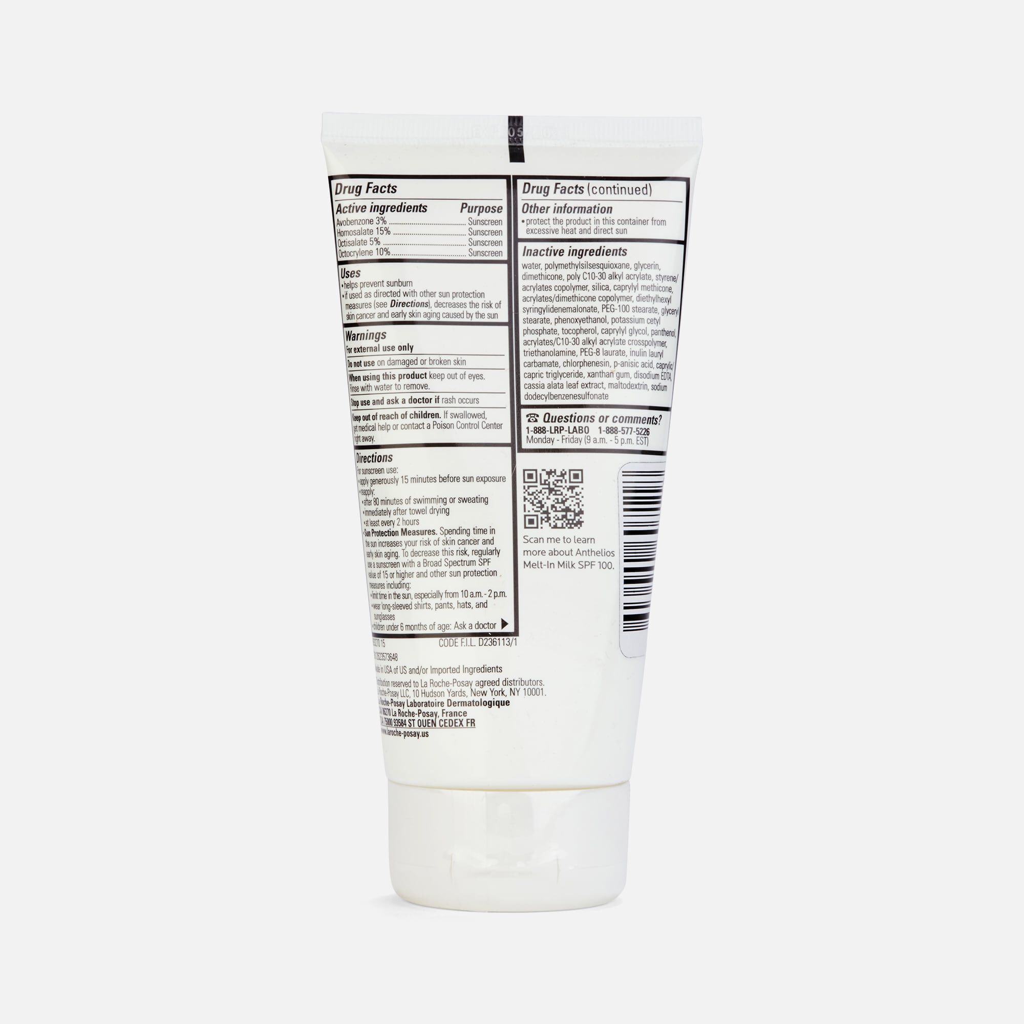 La Roche-Posay Anthelios Melt-in Milk, SPF 100, 5 oz., , large