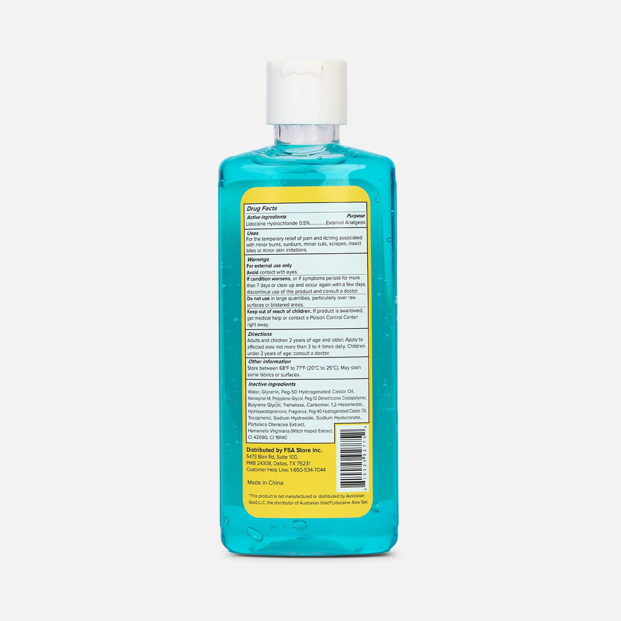 Caring Mill™ Aftersun Cooling Gel With Lidocaine Aloe Vera Value, 6.76 fl oz., , large