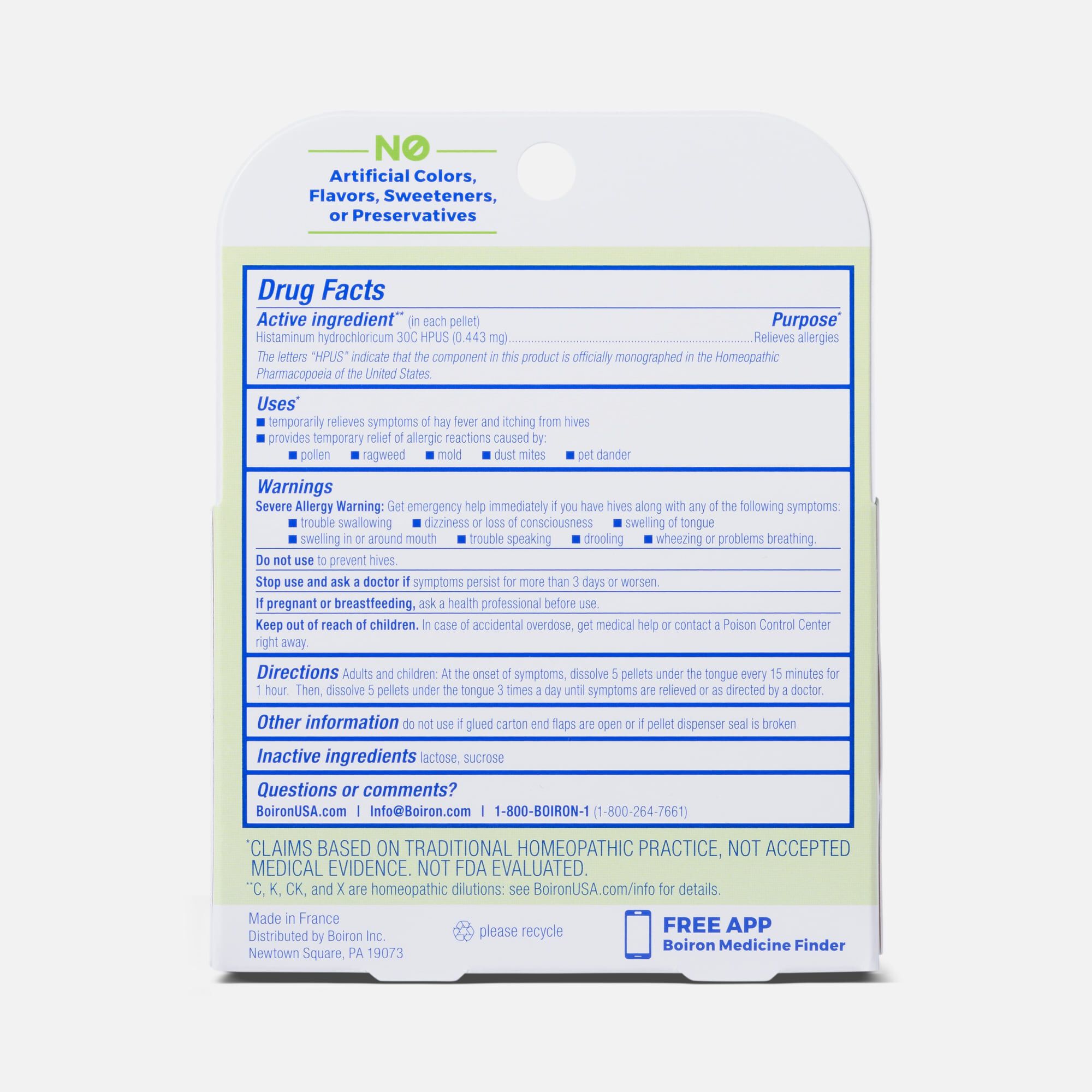Boiron Allergy Relief Histaminum, 3 pk., 80 Pellets ea., , large