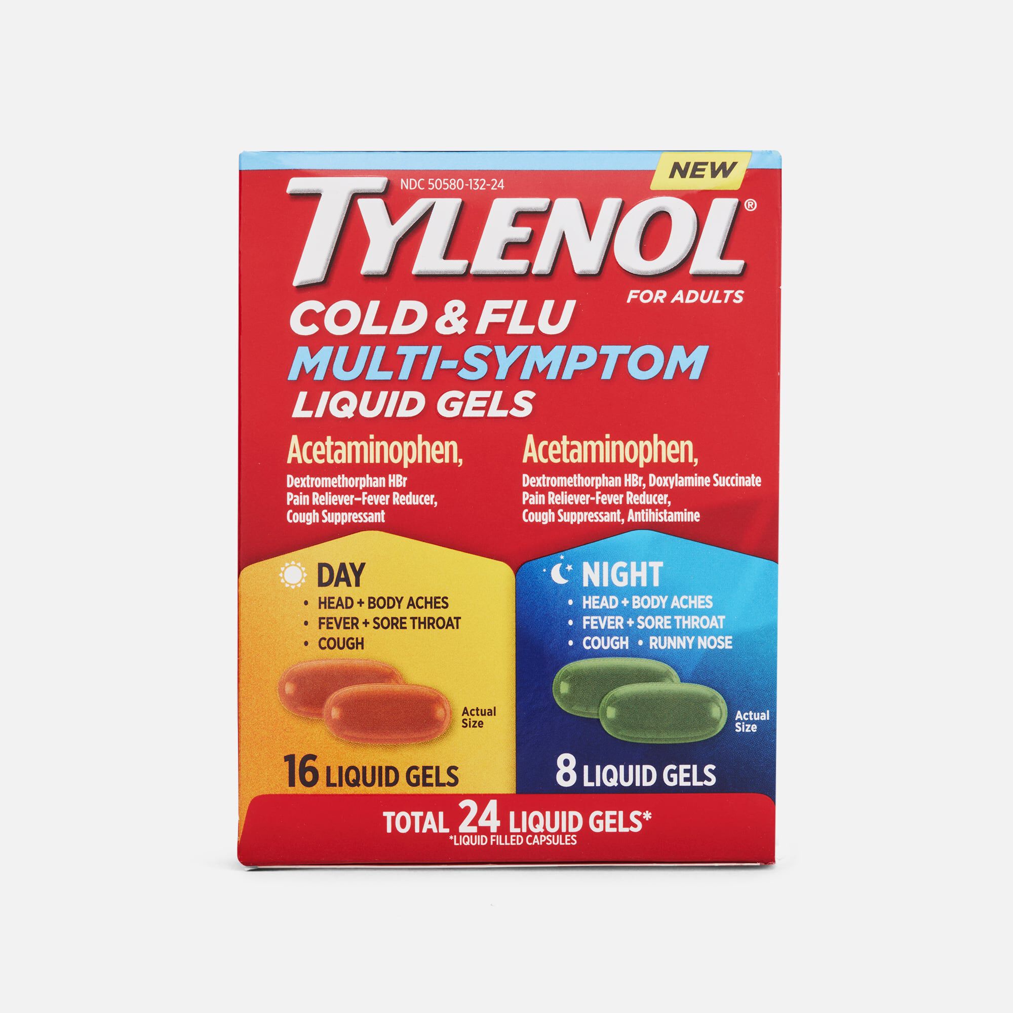 Tylenol Cold & Flu Multi-Symptom Day & Night Liquid Gels, 24 ct., , large