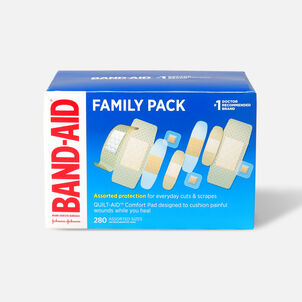 Band-Aid Family Pack Assorted Adhesive Bandages, 280 ct.