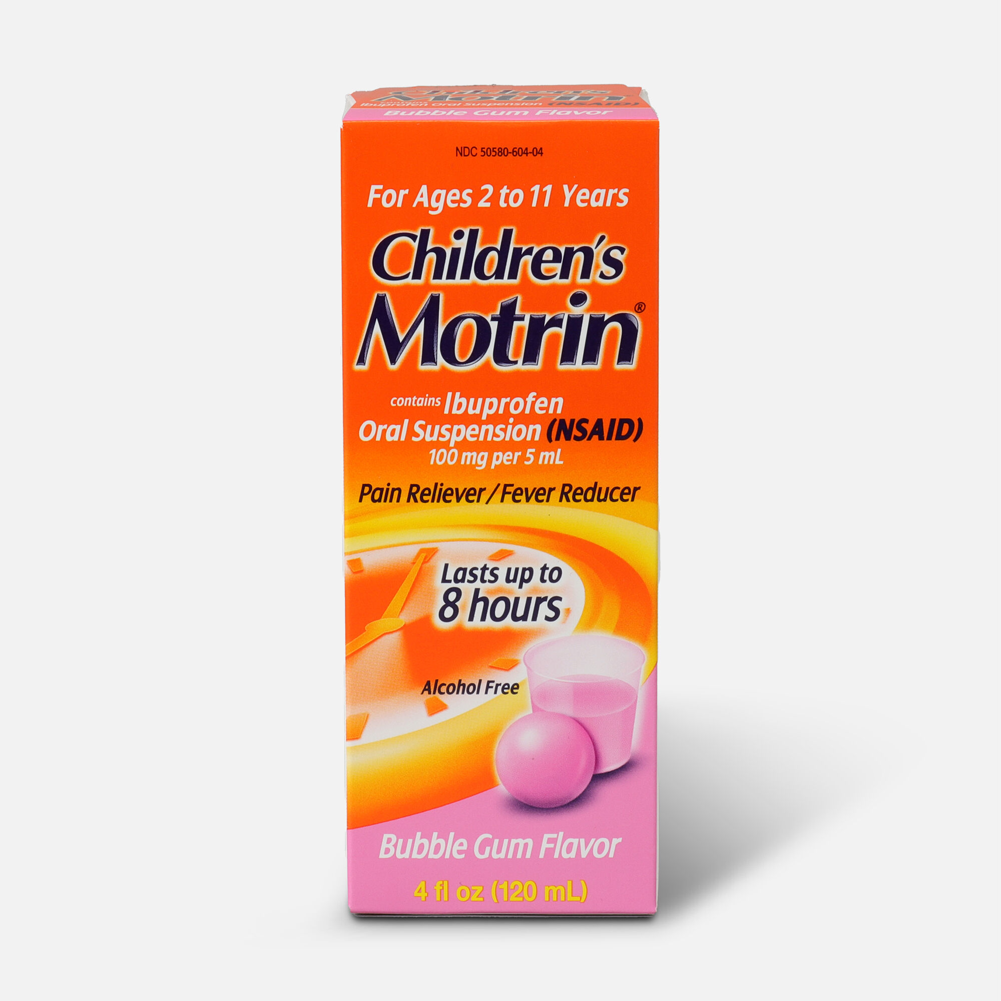 Children’s Motrin, 4 fl oz, Bubble Gum Flavor