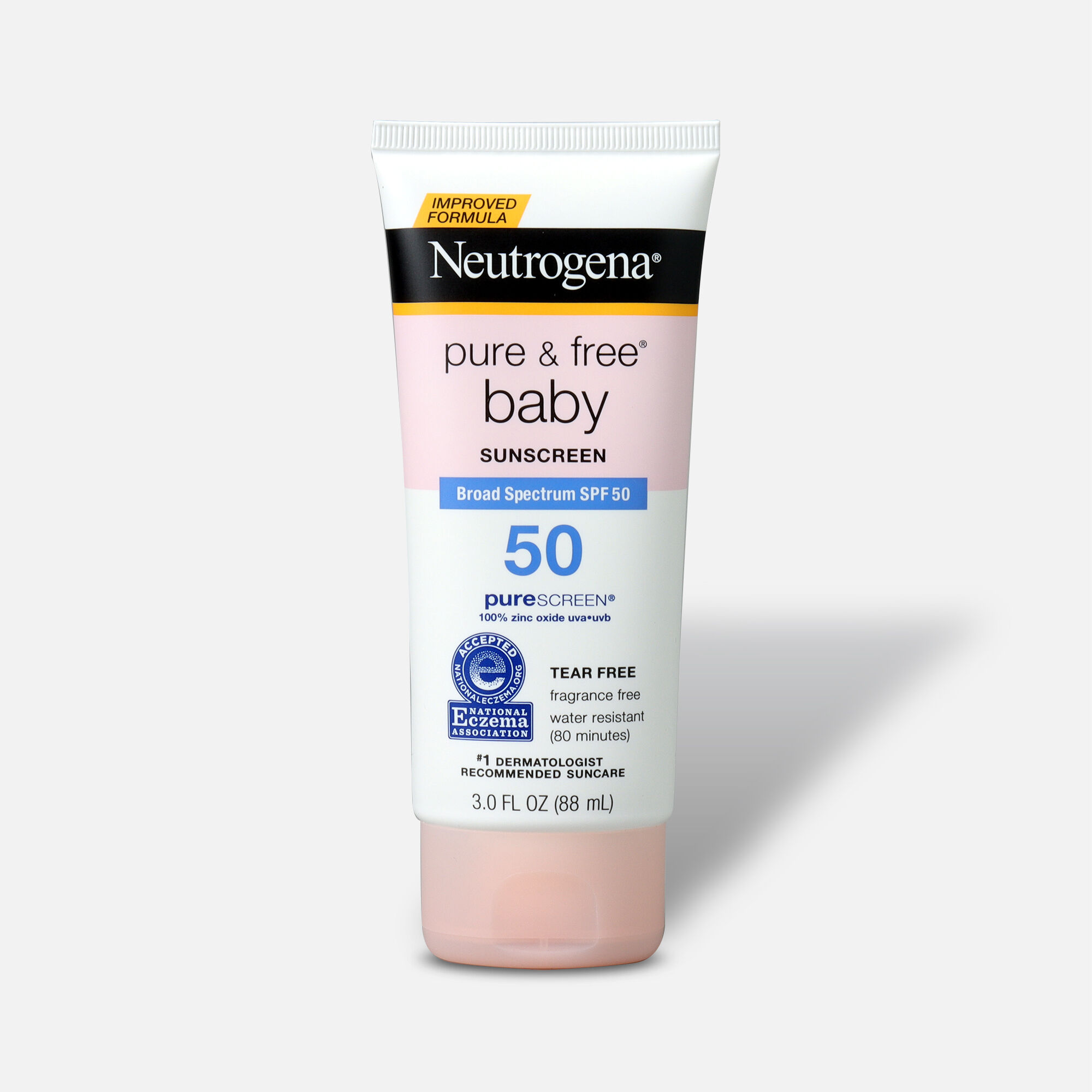 Neutrogena Pure & Free Baby Mineral Sunscreen, Broad Spectrum, SPF 50, 3 fl oz., , large