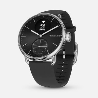 Withings ScanWatch 2 Smart Wearable Health Tracker, Black, 38mm