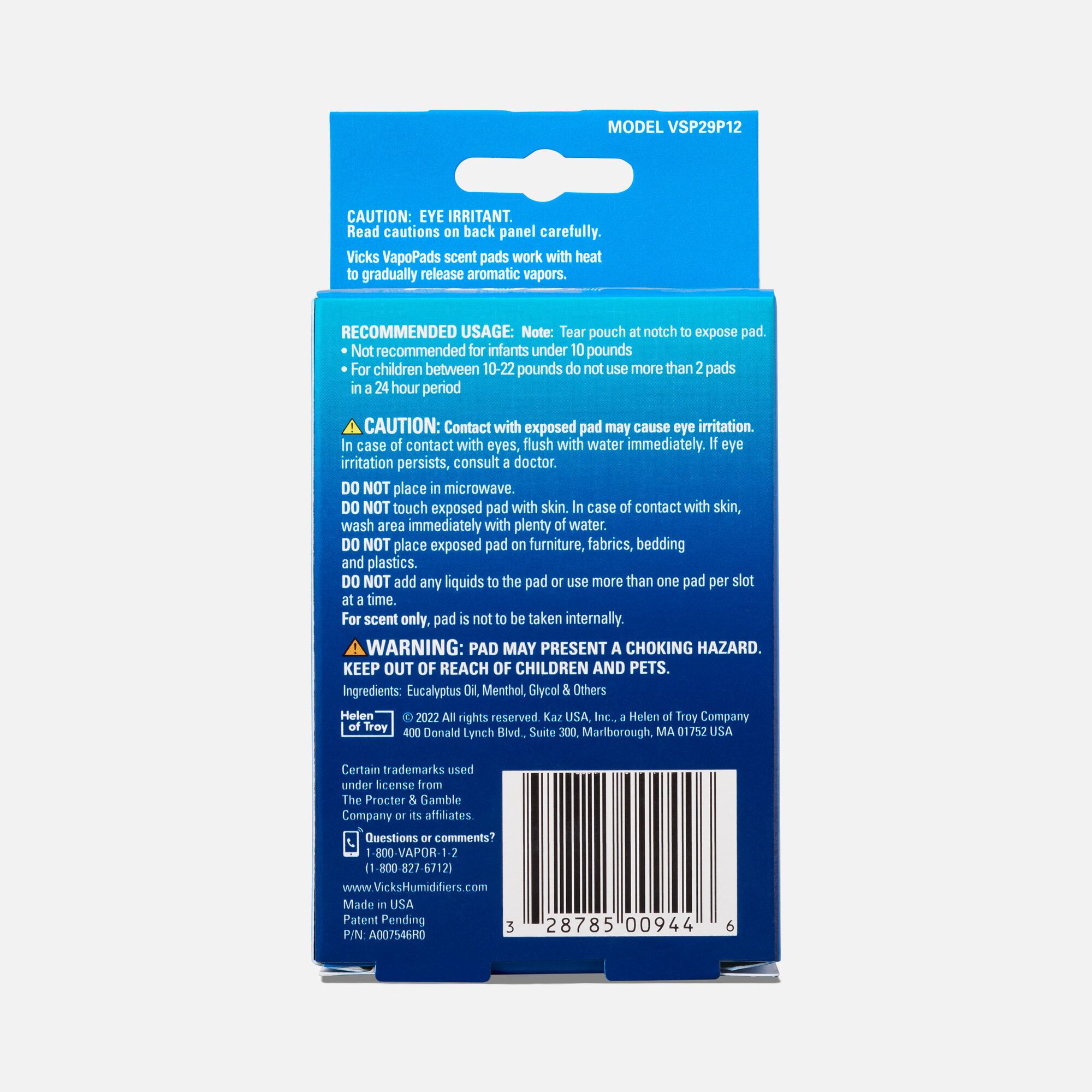Vicks VapoPads® Plus Intense Cold Blasting Menthol, 12 Scent Pads, , large