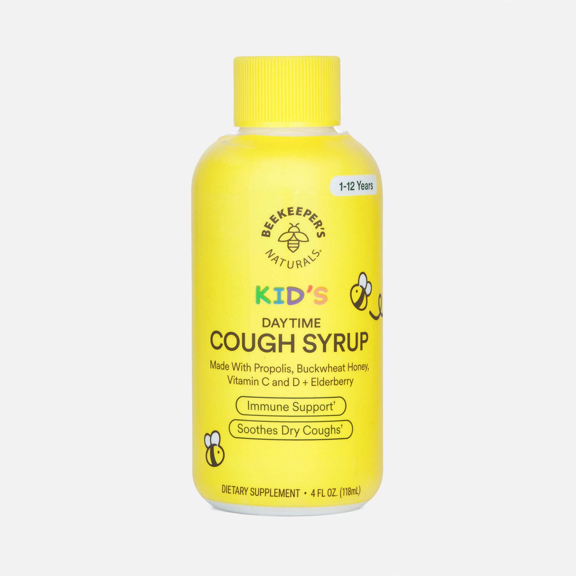 Beekeeper's Naturals Kid's Daytime Cough Syrup, 4 fl oz., , large