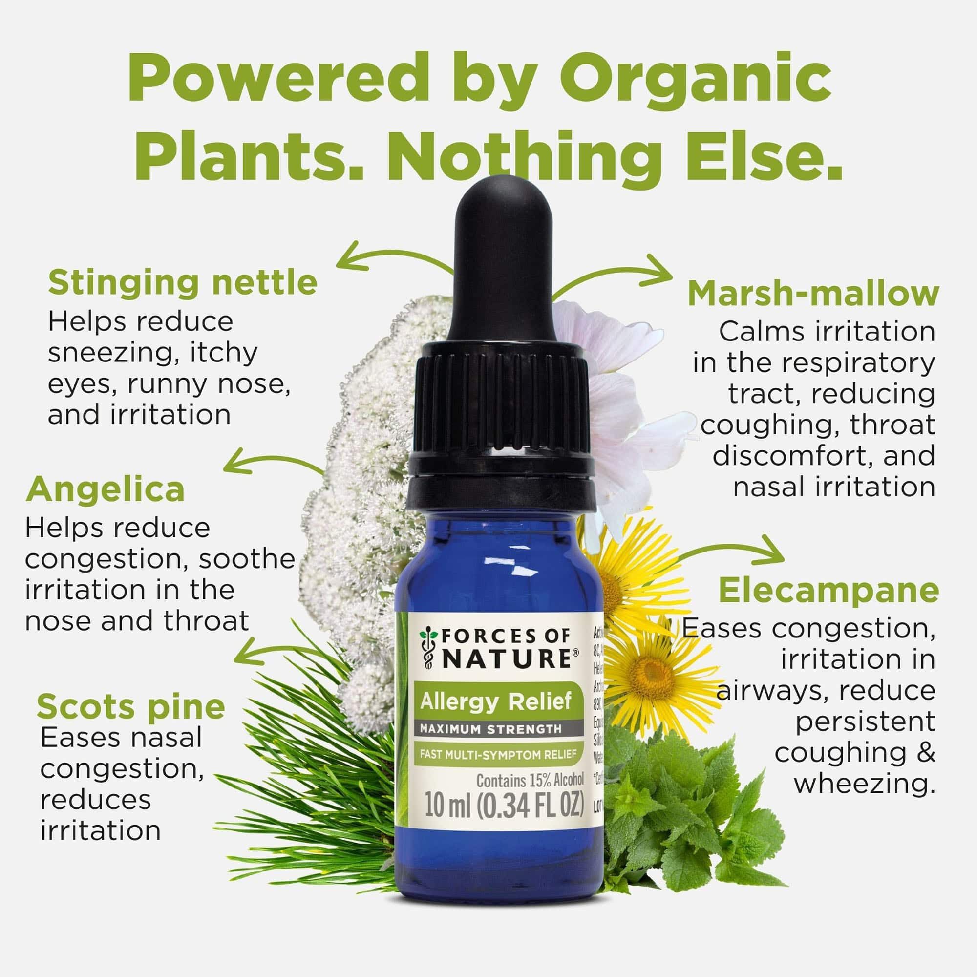 Forces of Nature Allergy Maximum Strength Sublingual Drops, 10ml, , large