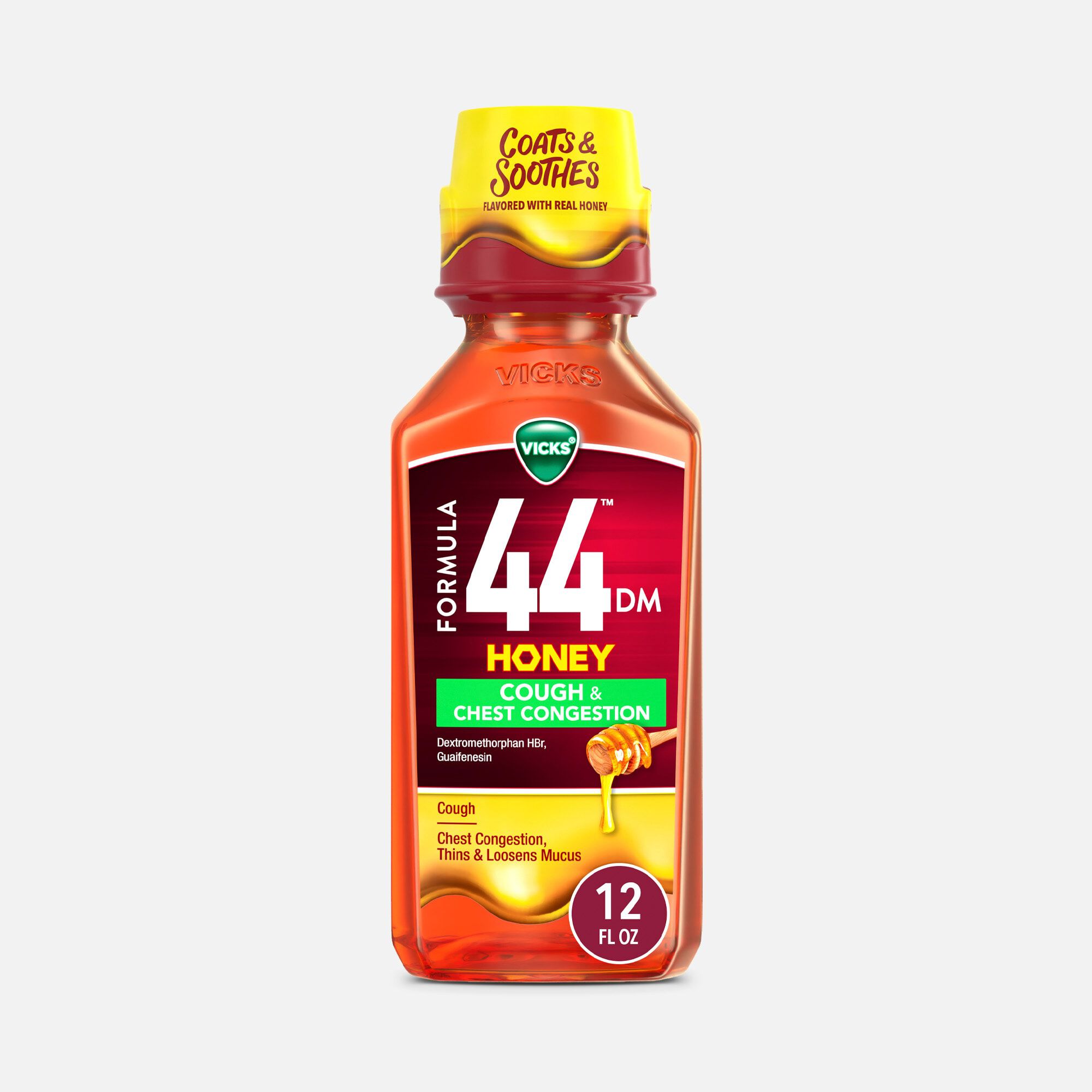 Vicks® Formula 44™ DM Cough & Congestion Liquid Cough Medicine, 12 fl oz., , large