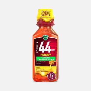 Vicks&reg; Formula 44&trade; DM Cough & Congestion Liquid Cough Medicine, Honey, 12 fl oz.