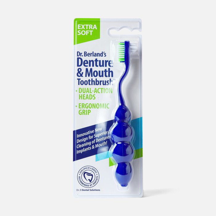 Dr. B Denture & Mouth Toothbrush, Extra Soft Bristle, , large
