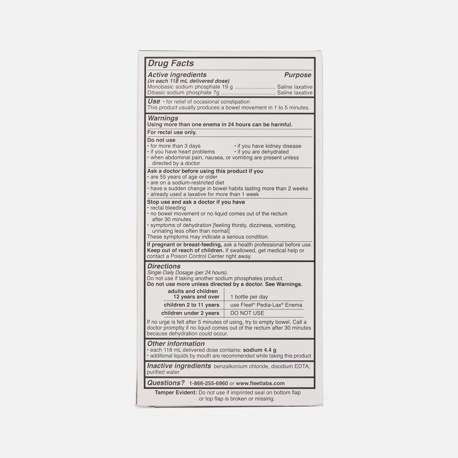 Fleet Enema, Ready-to-Use Saline Laxative, Twin Pack, , large image number 1