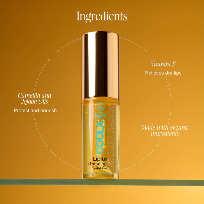 COOLA Classic Liplux Organic Hydrating Lip Oil Sunscreen SPF 30, .11 fl oz., , large