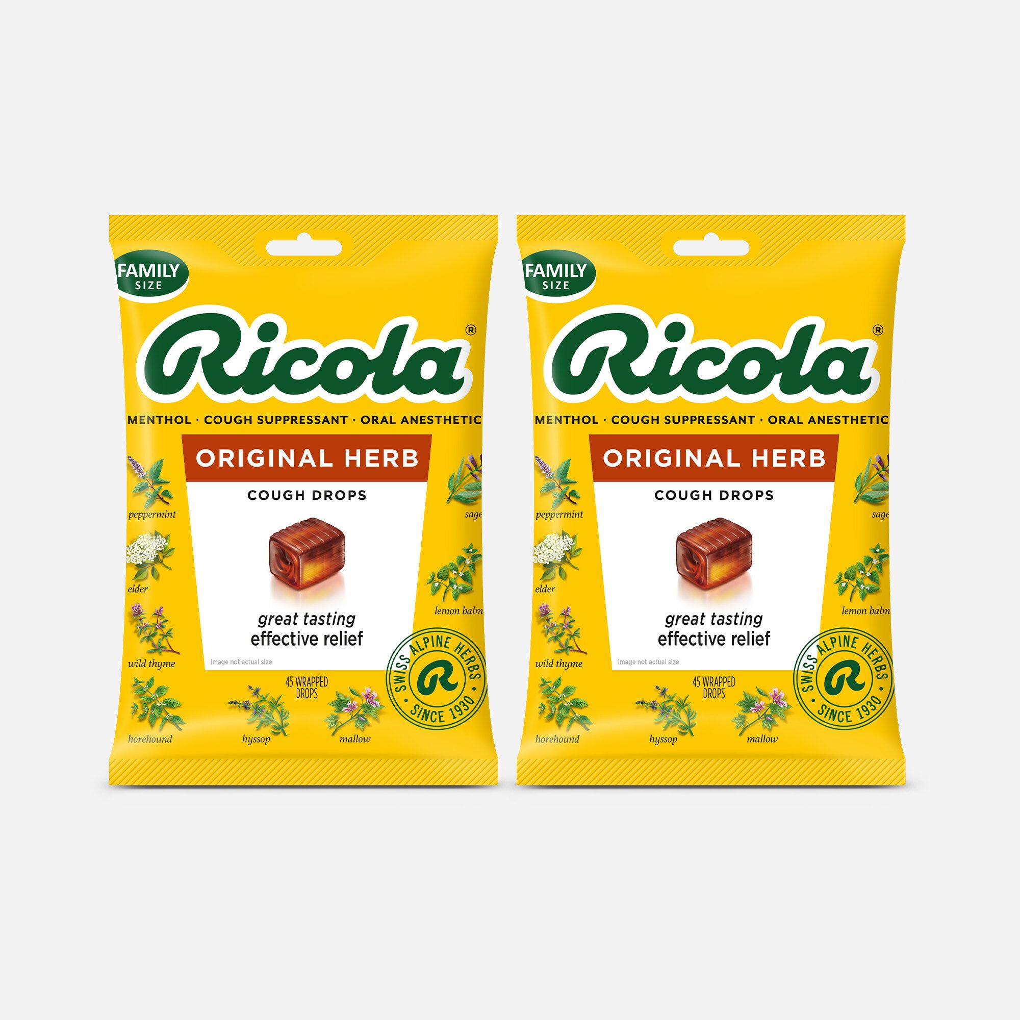 Ricola Original Herb Cough Drops, 45 ct.  (2-Pack), , large