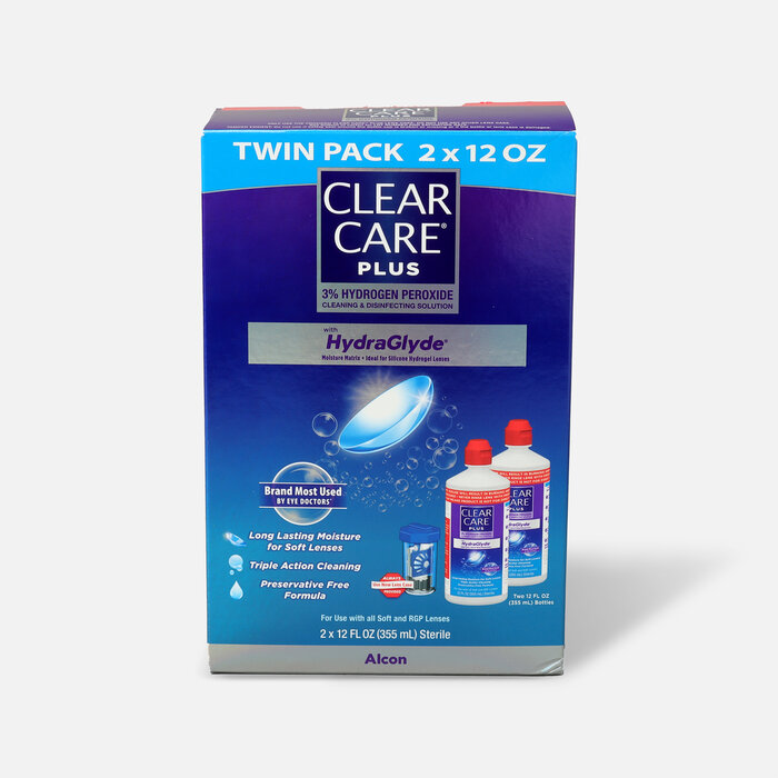 Clear Care Plus Cleaning and Disinfecting Solution, 12 oz. (2-Pack), , large