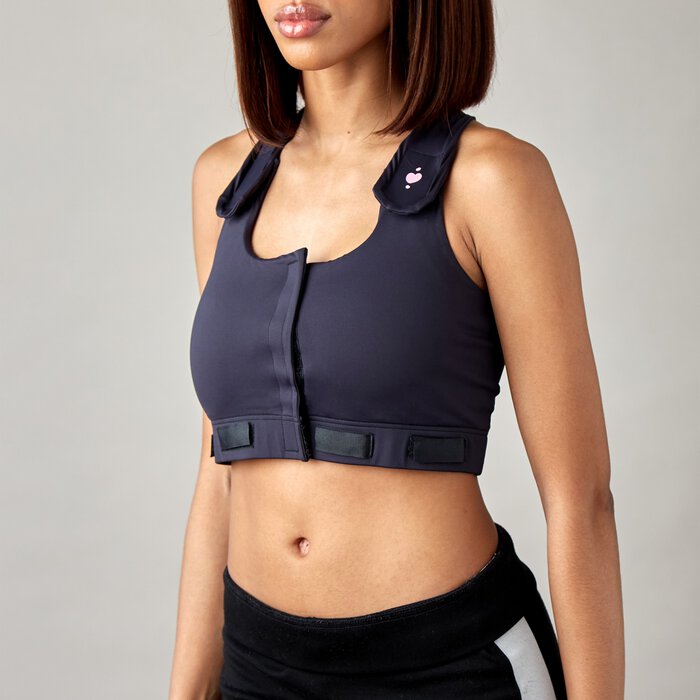 heart&core Larissa Post-Surgical Bra, Black, , large