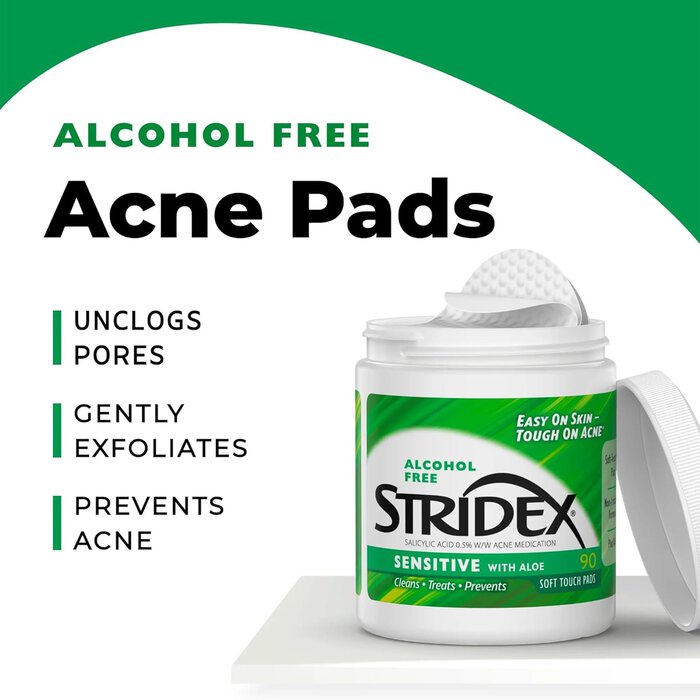 Stridex Medicated Pads Sensitive, 90 ct., , large