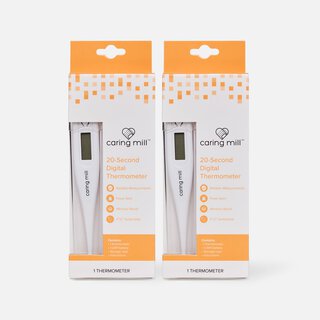 Caring Mill™ Digital Thermometer with Case (2-Pack)