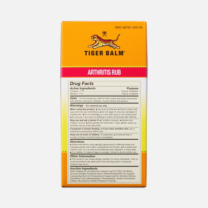 Tiger Balm Arthritis Rub, 4 fl oz., , large