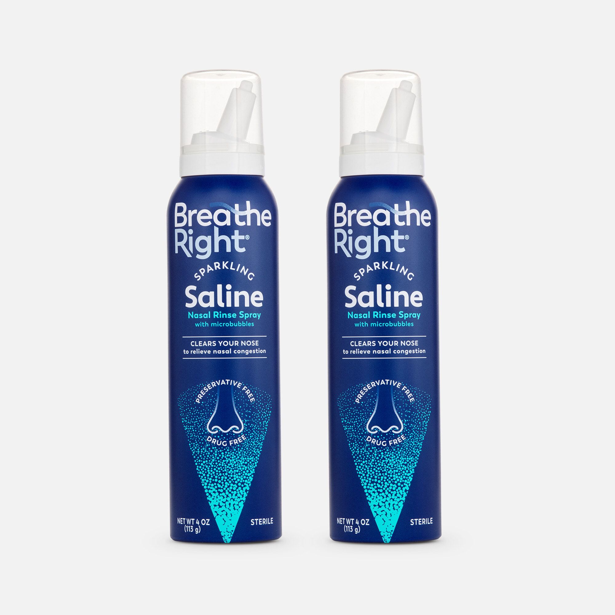 Breathe Right Sparkling Saline Nasal Rinse Spray, 4 oz. (2-Pack), , large