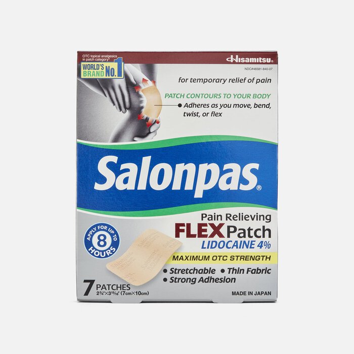 Salonpas Pain Relieving Flex Patch Lidocaine 4%, 7 ct., , large