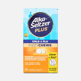 Alka-Seltzer Plus® Fizzy Chews Cold & Flu Fizzy Chews, Orange, 24 ct.