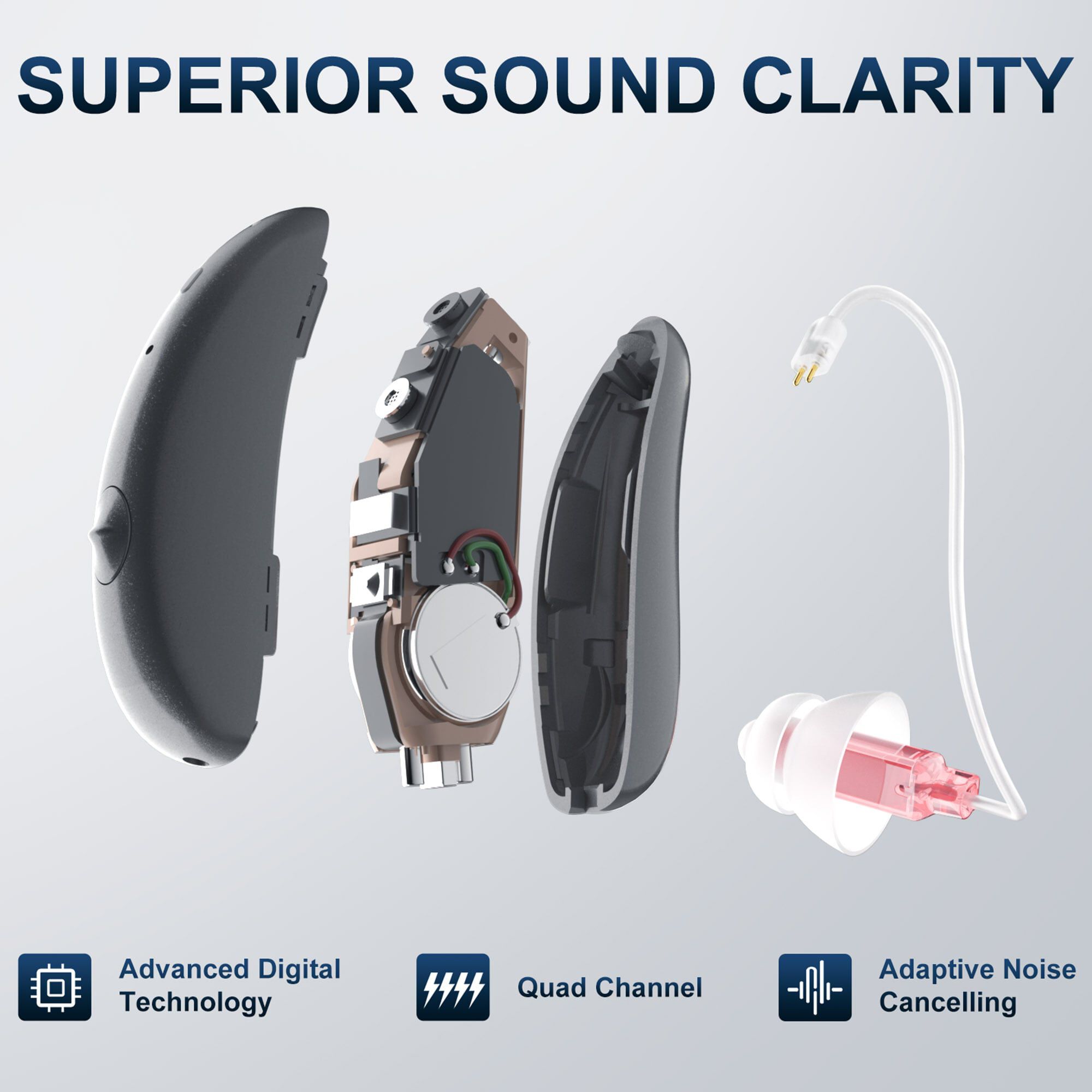 Ceretone Beacon Self-Fitting OTC Hearing Aids, , large