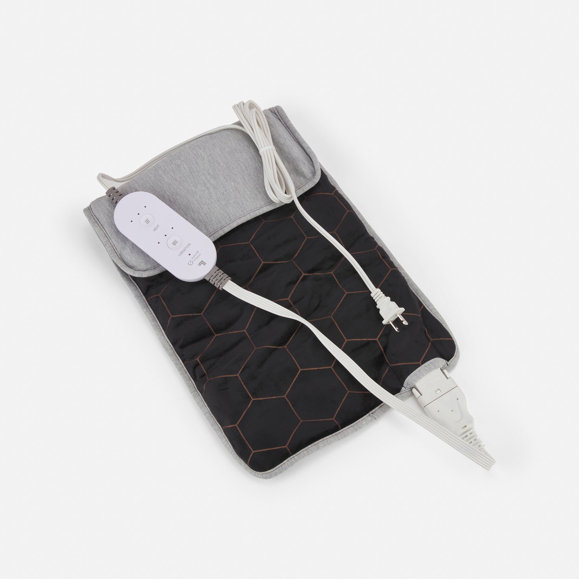 Sharper Image Calming Heat Copper and Charcoal Weighted Heating Pad, , large