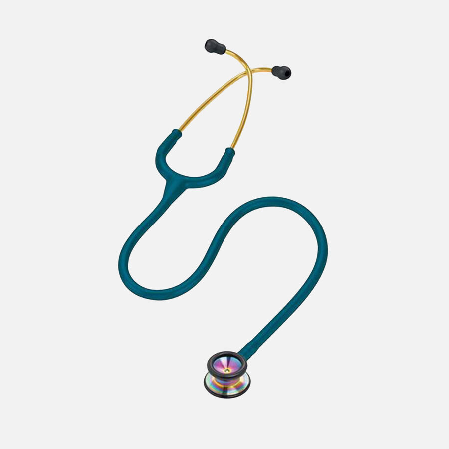 Littmann Classic II Pediatric Stethoscope, Caribbean Blue Tube with Rainbow Finish, 28", Caribbean Blue Tube with Rainbow Finish, large image number 0
