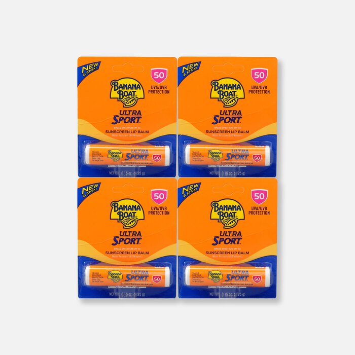 Banana Boat Ultra Sport Sunscreen Lip Balm SPF 50, .15 oz. (4-Pack), , large