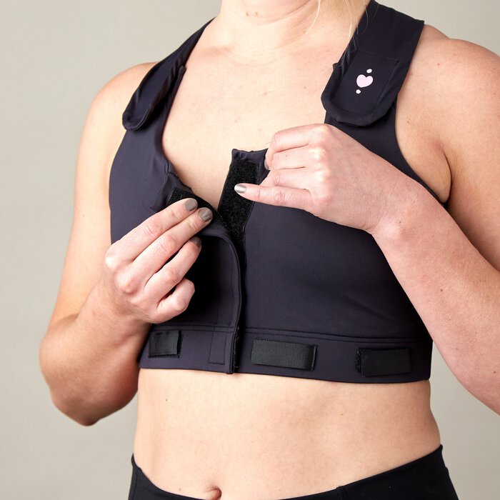 heart&core Larissa Post-Surgical Bra, Black, , large