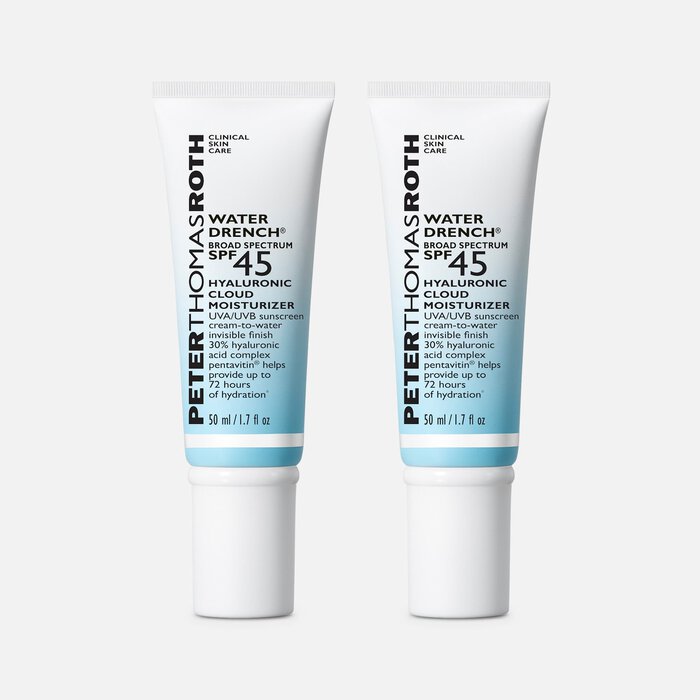 Peter Thomas Roth Water Drench Broad Spectrum Hyaluronic Cloud Moisturizer, SPF 45, 1.7 oz. (2-Pack), , large