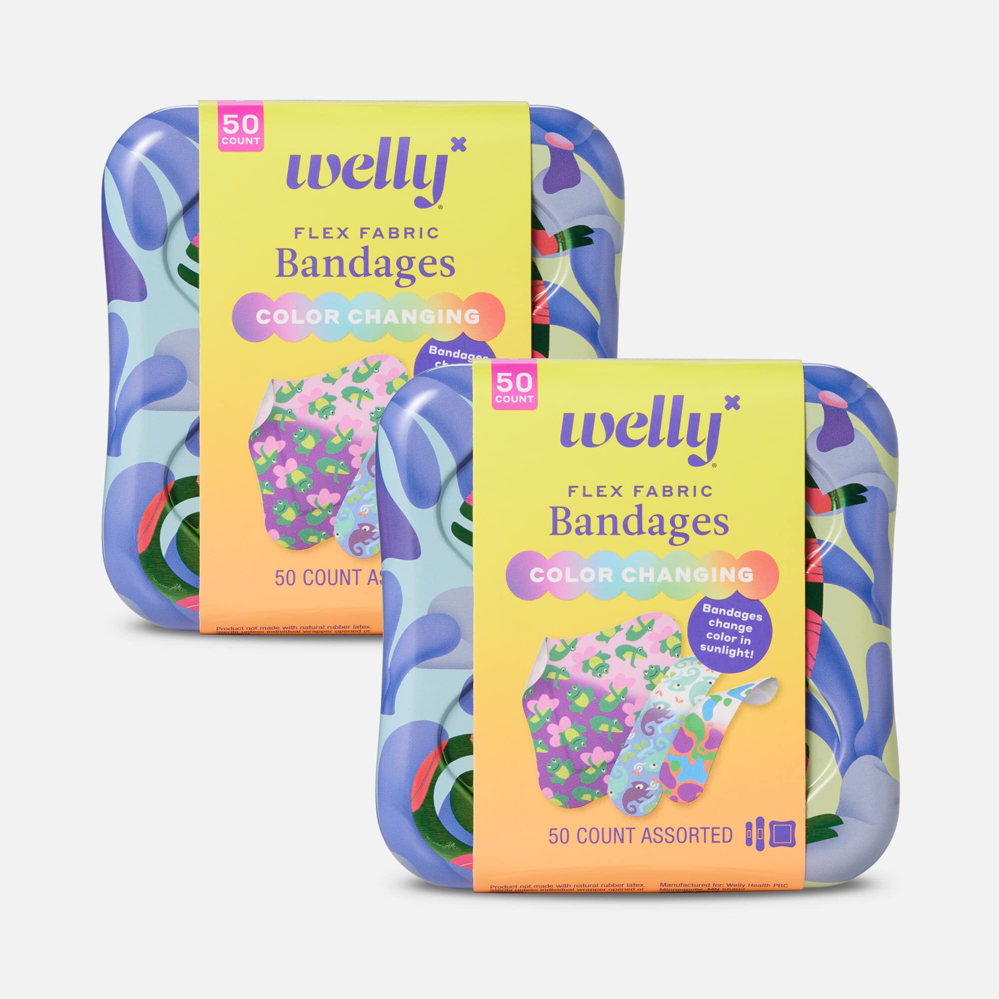 Welly® Flex Fabric Bandages, Color-Changing Chameleon, 50 ct. (2 pack)