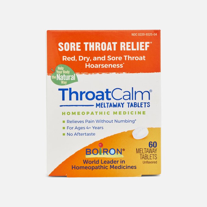 Boiron ThroatCalm Sore Throat Relief Tablets, 60 ct., , large