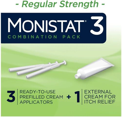 Monistat 3, Cure and Itch Relief, Prefilled Cream, , large