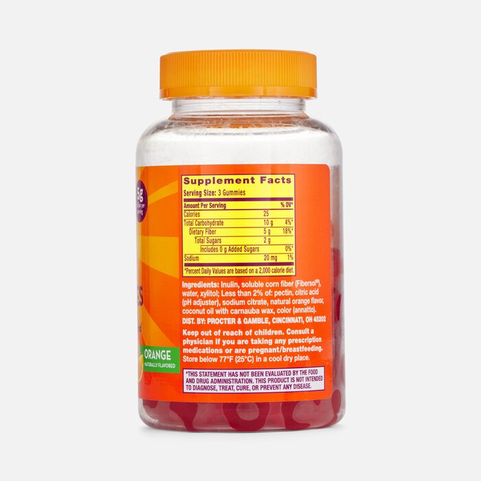 Metamucil Fiber Gummies, No Sugar Added, Orange, 72 ct., , large