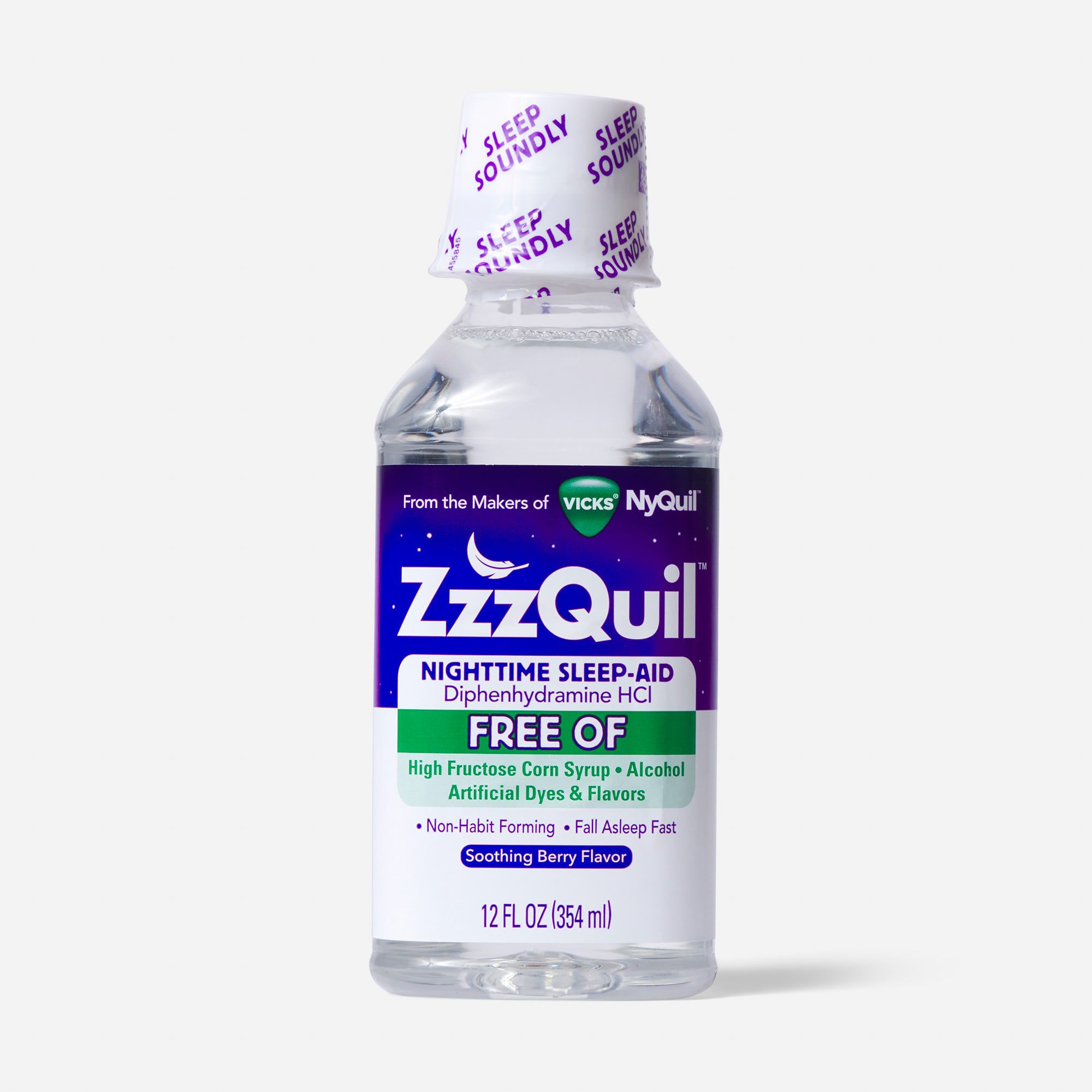 Vicks ZzzQuil Warming Syrup, Berry, 12 oz., , large