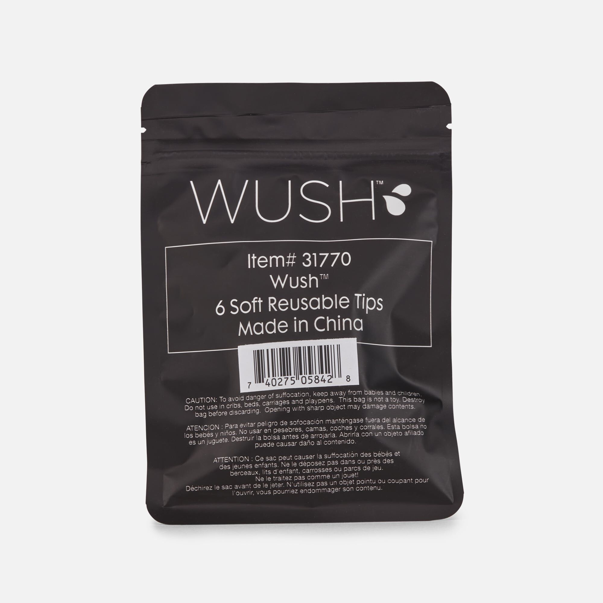 Wush Water Powered Ear Cleaner by BlackWolf Reusable Replacement Tips, 6 ct., , large