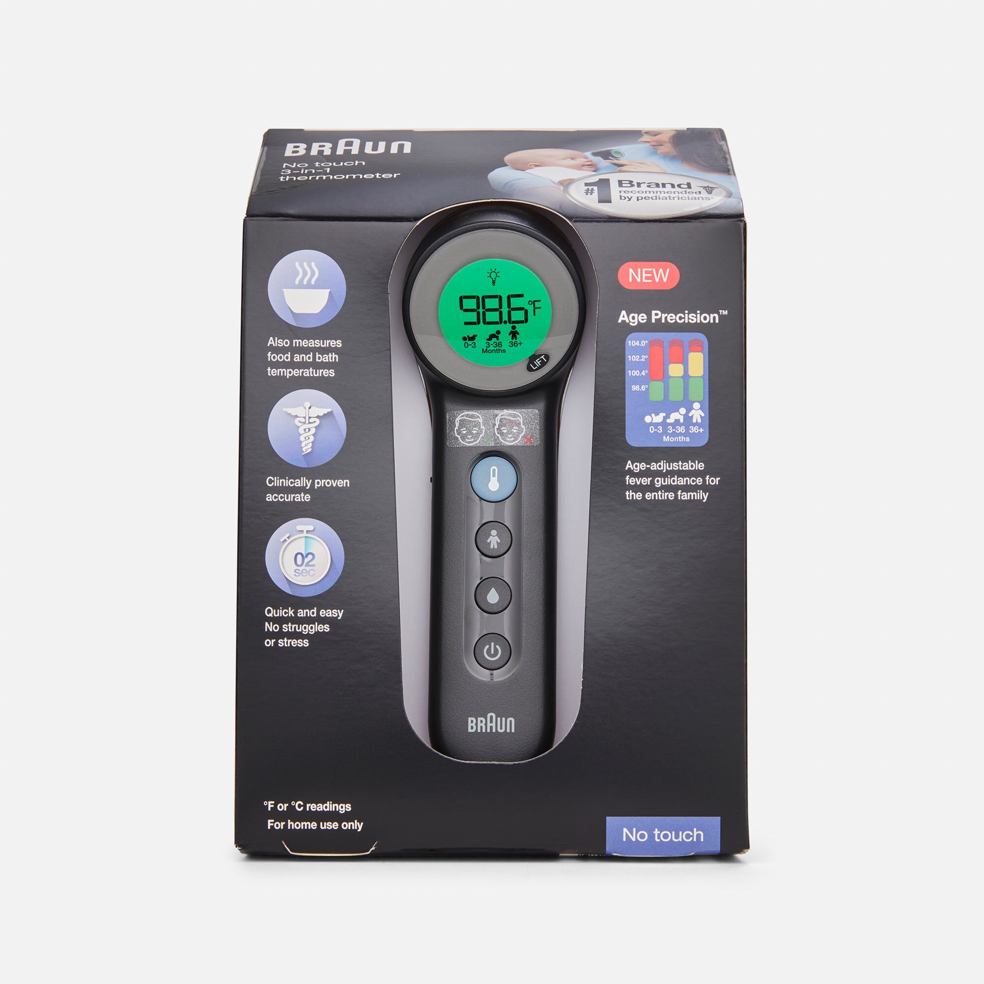 Braun Sensian 7 Non-Contact 3-in-1 Thermometer, , large