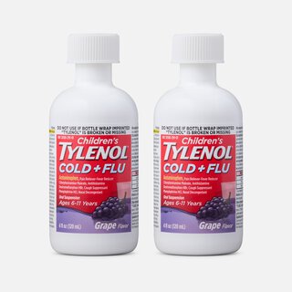 Children's Tylenol Cold + Flu, Grape Flavor, 4 fl oz. (2-Pack)