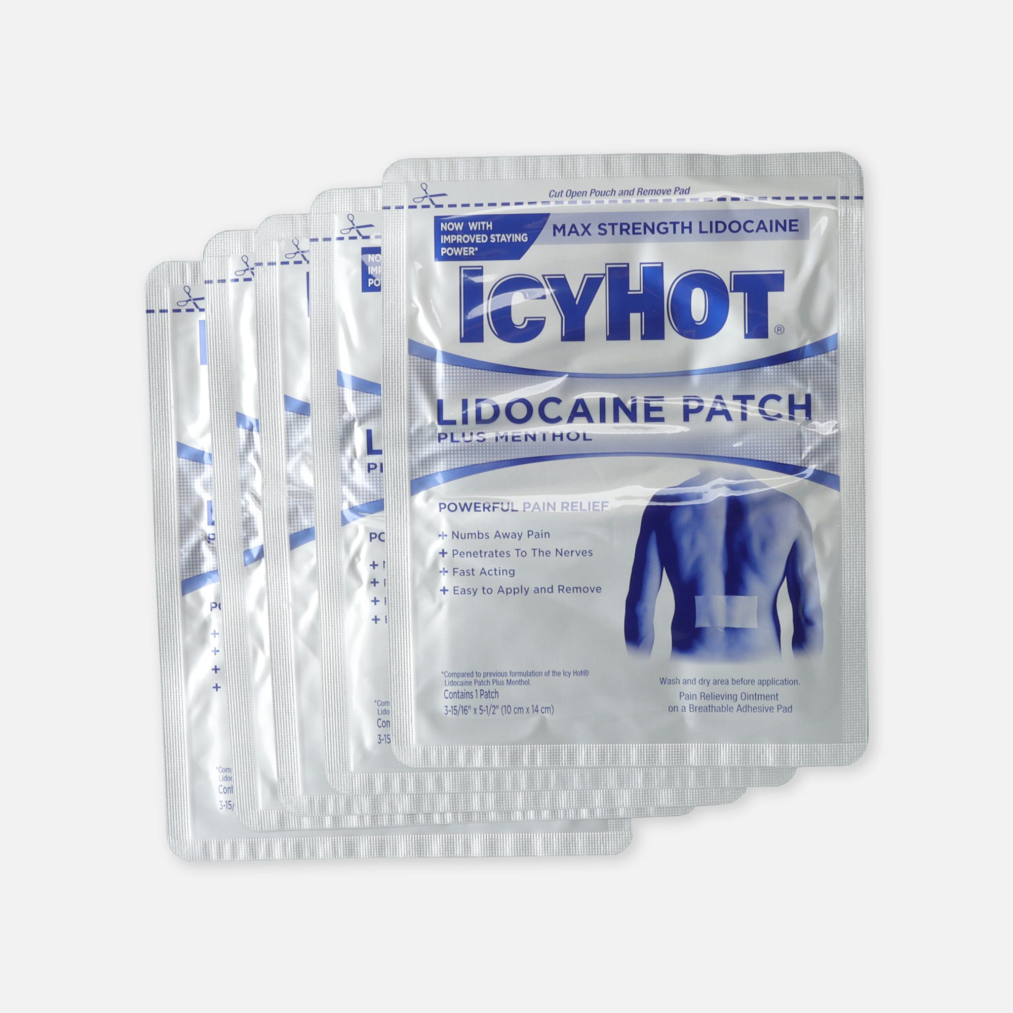 Icy Hot Patch with Lidocaine, 5 ct., , large