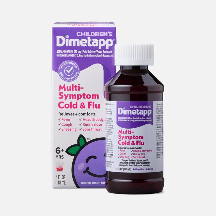 Children’s Dimetapp Multi-Symptom Cold & Flu, Grape, 4 oz., , large